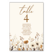 Boho Wildflower Wilde Bloemen Bloementuin Trouwen Kaart (Voorkant)