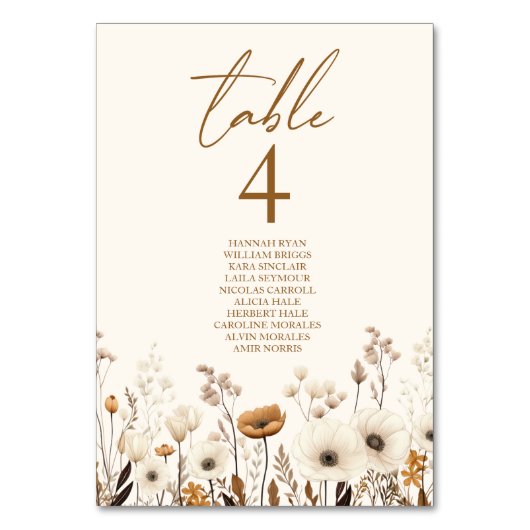 Boho Wildflower Wilde Bloemen Bloementuin Trouwen Kaart (Voorkant)