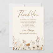 Boho Wildflower Wilde Bloemen Floral Custom Foto Bedankkaart (Voorkant)