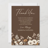 Boho Wildflower Wilde Bloemen Floral Custom Foto Bedankkaart (Voorkant)