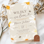 Boho Wildflower Wildly in Love Vrijgezellenfeest Kaart