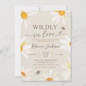 Boho Wildflower Wildly in Love Vrijgezellenfeest Kaart (Voorkant)