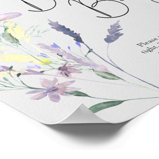 Boho Wildflower - Zeg geen baby Poster (Hoek)