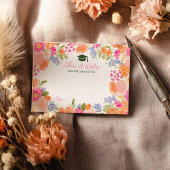 Boho Wildflower Zomer afstuderen advies wensen Informatiekaartje