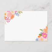 Boho Wildflower Zomer afstuderen advies wensen Informatiekaartje (Achterkant)