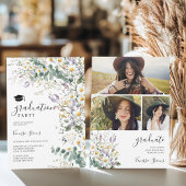 Boho Wildflowers 3 foto's  Afstuderen Kaart