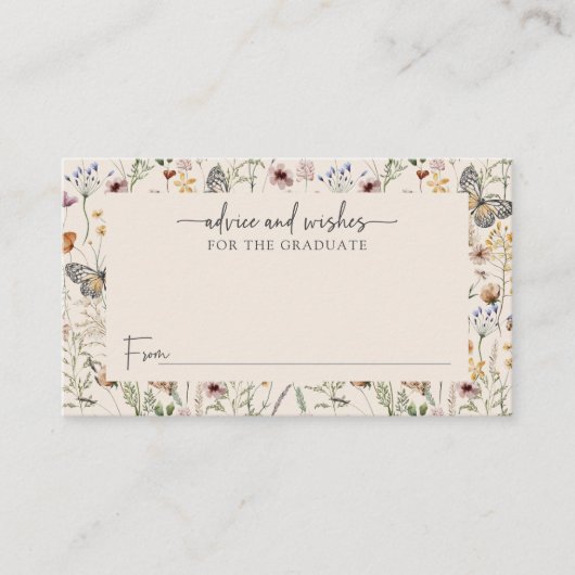 Boho Wildflowers Advies Afstuderen Informatiekaartje (Voorkant)