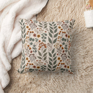 Boho Wildflowers and Eucalyptus Pattern Kussen