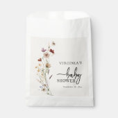 Boho Wildflowers Baby shower Bedankzakje (Voorkant)