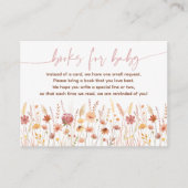 Boho Wildflowers Baby shower Boek aanvragen Informatiekaartje (Voorkant)