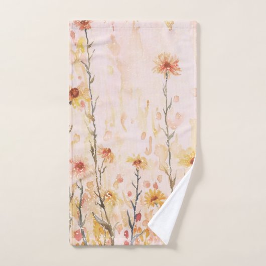 Boho Wildflowers Bad Handdoek (Handdoek)