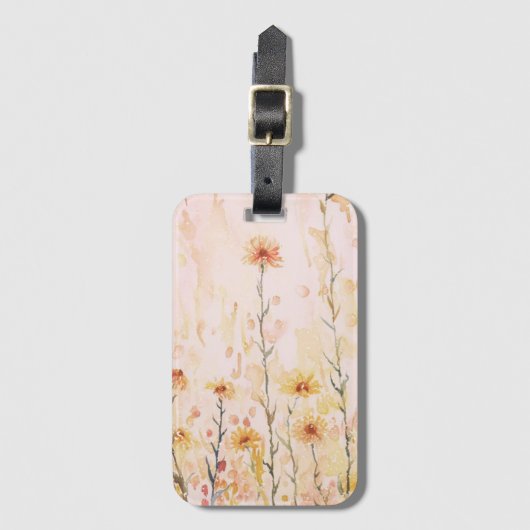 Boho Wildflowers Bagagelabel (Voorkant (verticaal))