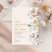 Boho Wildflowers bevestiging uitnodiging