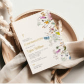 Boho Wildflowers bevestiging uitnodiging