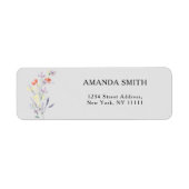Boho Wildflowers Bloem retourlabel Etiket (Voorkant)