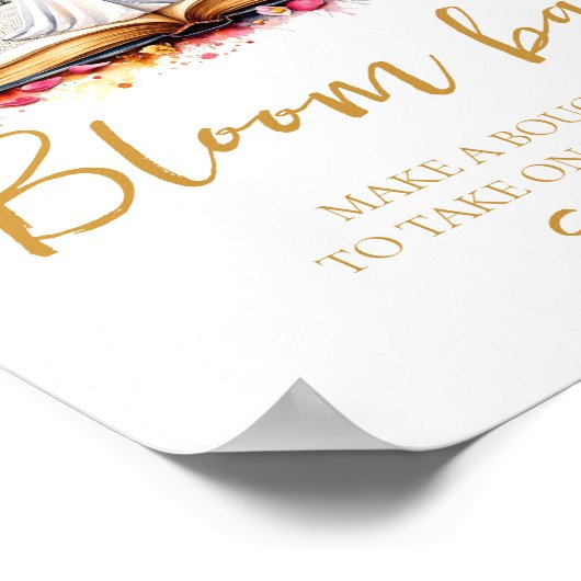 Boho Wildflowers Bloom of Bloem Bar Teken Poster (Hoek)