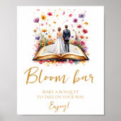 Boho Wildflowers Bloom of Bloem Bar Teken Poster (Voorkant)