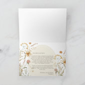 Boho Wildflowers Boog Bruidsmeisjesuitnodiging Dan Bedankkaart (Binnen)