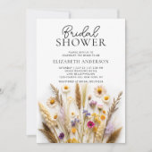 Boho Wildflowers Bruidsfeestje Kaart (Voorkant)