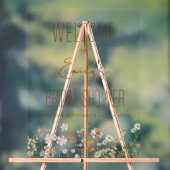 Boho Wildflowers Bruiloft Feestelijke Ontvangstbor Acryl Bord (Neutraal)