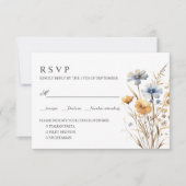 BOHO WILDFLOWERS BRUILOFT RSVP MAALTIJD KEUZE (Voorkant)