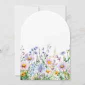 Boho Wildflowers Bruiloftsshower Sjabloon Kaart (Achterkant)