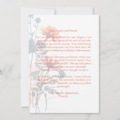 Boho Wildflowers Bunch Photo Modern Arch Graduate Bedankkaart (Achterkant)