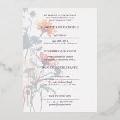 Boho Wildflowers Bunch Photo Modern Arch Graduate Folie Uitnodiging (Achterkant)