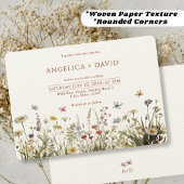 Boho Wildflowers Butterflies Uitnodiging voor het