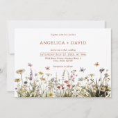 Boho Wildflowers Butterflies Uitnodiging voor het (Voorkant)