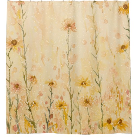 Boho  Wildflowers Douchegordijn (Voorkant)