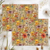 BOHO WILDFLOWERS FLORAL DECOUPAGE TISSUEPAPIER