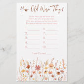 Boho Wildflowers Hoe oud waren ze douchespel (Voorkant)