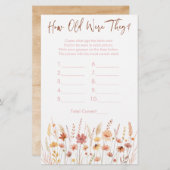 Boho Wildflowers Hoe oud waren ze douchespel (Voorkant / Achterkant)