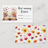 Boho Wildflowers Hoeveel Kussen Bruids Game Kaart (Voorkant / Achterkant)