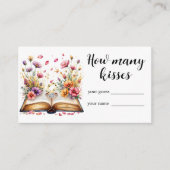 Boho Wildflowers Hoeveel Kussen Bruids Game Kaart (Voorkant)