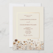  Boho Wildflowers huwelijksuitnodiging Kaart (Voorkant)