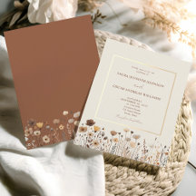  Boho Wildflowers huwelijksuitnodiging