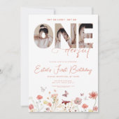 Boho Wildflowers Is Ze Niet EenHeerlijke 1e Verjaa Kaart (Voorkant)