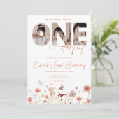 Boho Wildflowers Is Ze Niet EenHeerlijke 1e Verjaa Kaart (Staand voorkant)