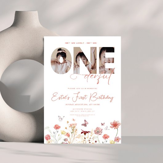 Boho Wildflowers Is Ze Niet EenHeerlijke 1e Verjaa Kaart