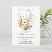 Boho Wildflowers Journey begint Baby shower Kaart (Staand voorkant)