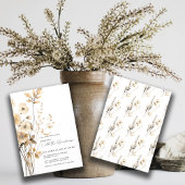 Boho Wildflowers Journey begint Baby shower Kaart