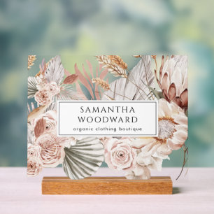 Boho Wildflowers Kleding Branding Teken Acryl Bord