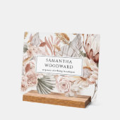 Boho Wildflowers Kleding Branding Teken Acryl Bord (Hoek)