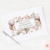 Boho Wildflowers Kledingmerk Product Rechthoekige Sticker (Envelop)