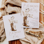 Boho Wildflowers Laarzen Brunch Bubbly Vrijgezelle Kaart