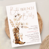 Boho Wildflowers Laarzen Brunch Bubbly Vrijgezelle Kaart