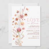 Boho Wildflowers Love in Bloom Vrijgezellenfeest Kaart (Voorkant)