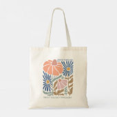 Boho Wildflowers met Inspirerend Quote Tote Bag (Achterkant)